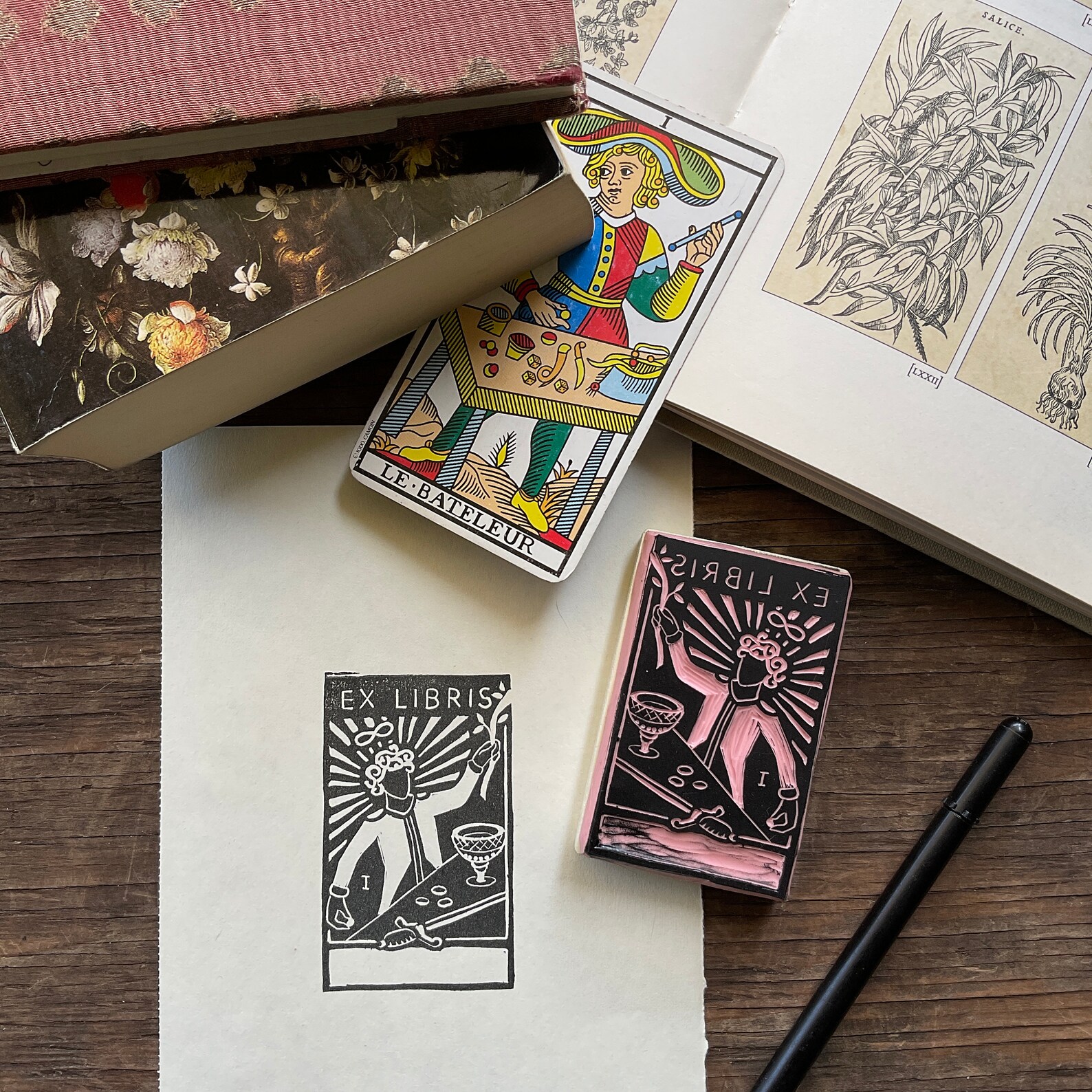 Il Mago - Timbri Ex Libris Tarot - Libreria Rotondi