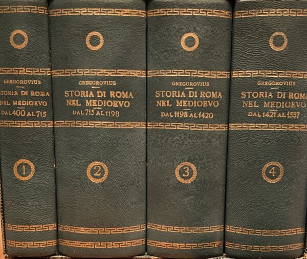 Storia di Roma nel medioevo. Cofanetto con 7 volumi rilegati in 4 tomi.