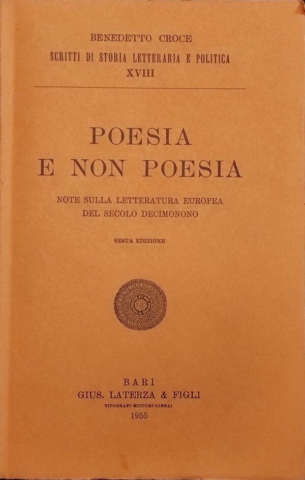 Poesie e non poesia. Note sulla letteratura europea del secolo decimonono