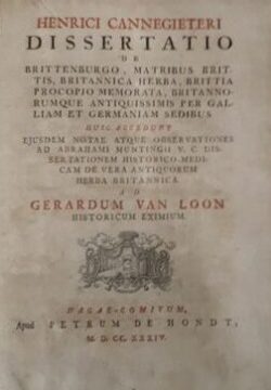 libreria rotondi dissertatio de brittenburgo frontespizio